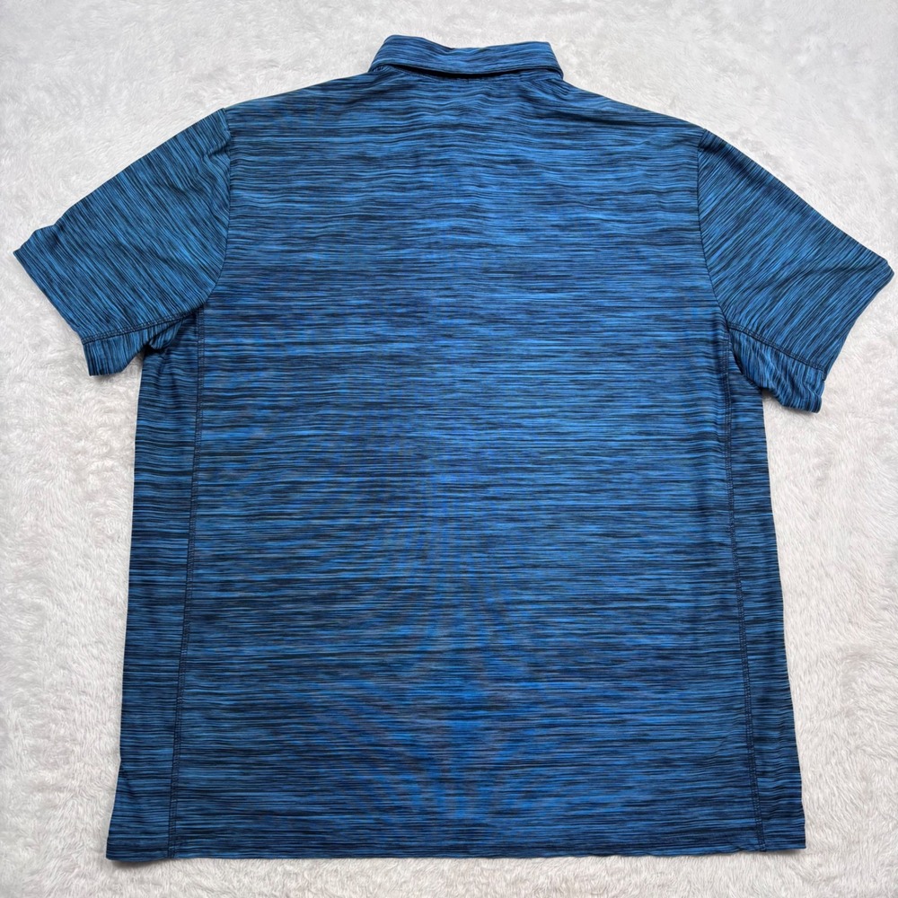 Hurley Buckle Exclusive Polo Shirt Mens XL Blue Black Space Dye Performance Golf - Picture 5 of 10